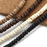 3 Strands 5mm Natural Wooden Beads Coconut Shell Spacer Beads DIY Jewelry Making