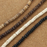 3 Strands 5mm Natural Wooden Beads Coconut Shell Spacer Beads DIY Jewelry Making