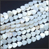 3 Strings Mother of Pearl Shell Bead DIY Accessories 8mm 10mm 12mm 15mm Heart