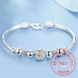 925 Sterling Silver Lucky Beads Charm Bracelets for Women