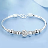 925 Sterling Silver Lucky Beads Charm Bracelets for Women
