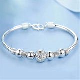 925 Sterling Silver Lucky Beads Charm Bracelets for Women