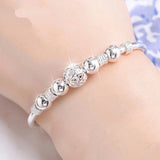 Lucky Beads Charm Cuff Bracelets&Bangle For Women Adjustable Chain