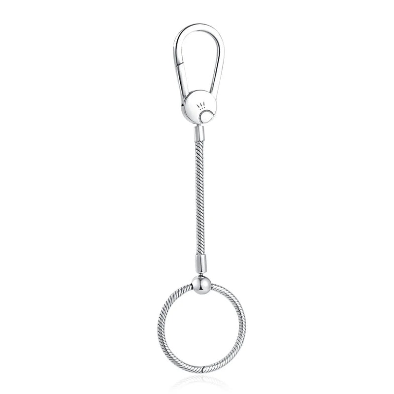 925 Sterling Silver Charm Key Ring for Women
