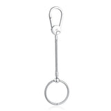 925 Sterling Silver Charm Key Ring for Women