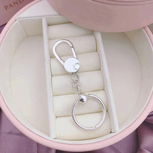 925 Sterling Silver Charm Key Ring for Women