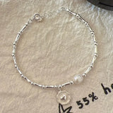 Sparkling Adjustable Bracelet with Pearl for Women