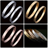 3 Style Stainless Steel Roman Numerals Bracelets Bangles for Women Men Lover