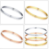 3 Style Stainless Steel Roman Numerals Bracelets Bangles for Women Men Lover