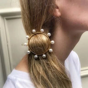 INS Sun Rise Hair Accessories Faux Pearls Hair Clip Charming Bobby Pin