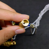Brass Pipes Necklace Mini Pipe Pendant For Smoker