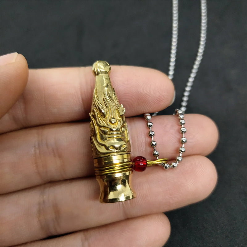 Brass Pipes Necklace Mini Pipe Pendant For Smoker
