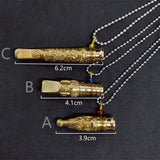 Brass Pipes Necklace Mini Pipe Pendant For Smoker