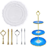 Resin Trays Silicone Molds, 3 Tier Cake Stand Mold, DIY Plate Stand Mold