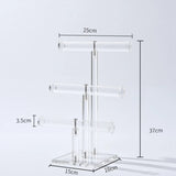 3-Tier Clear Acrylic Stud Earring Jewelry Display Rack Stand Organizer