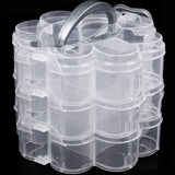 3-Tier Clear Plastic Stackable Organiser Storage Box