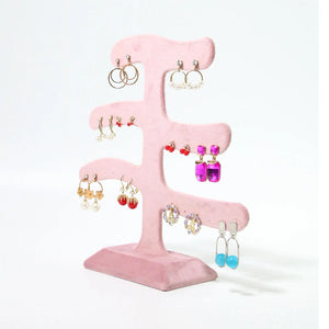 Flannel Tree Earrings Holder Stand for Ear Studs Organizing