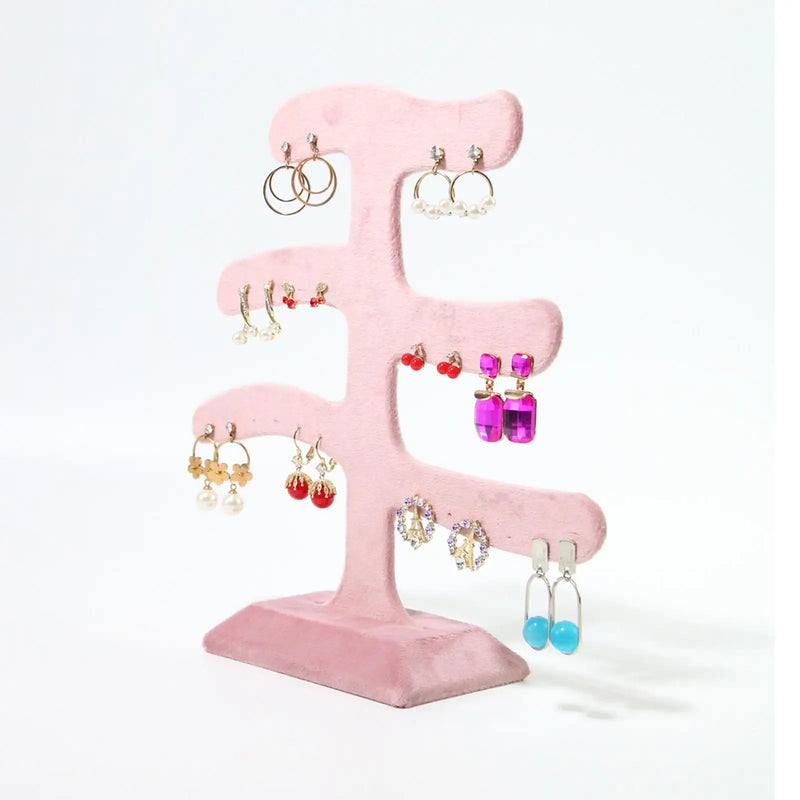 Flannel Tree Earrings Holder Stand for Ear Studs Organizing