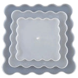 3 Tier Square Cake Stand Resin Mold Irregular Fruit Disc Plate Mould