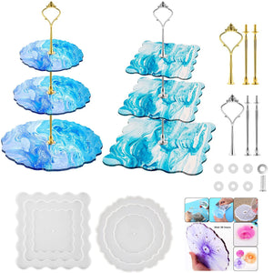 3 Tier Tray Resin Mold Cake Stand with Fittings