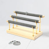 3 Tiers Bar Jewelry Display Stand Organizer Dresser Countertop Storage
