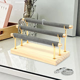 3 Tiers Bar Jewelry Display Stand Organizer Dresser Countertop Storage
