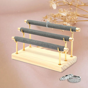 3 Tiers Bar Jewelry Display Stand Organizer Dresser Countertop Storage