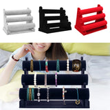 Velvet Bracelet Holder 3 Tiers Jewelry Stand Display