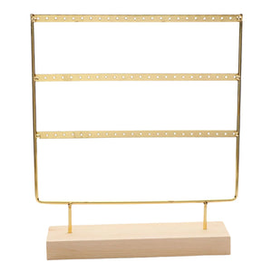 3-Tier Earring Stand Organizer Large Storage Metal Tabletop Jewelry Display