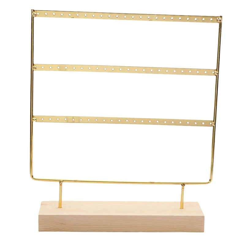 3 Tier Earring Stand Wood Jewelry Tree Earrings Organizer