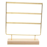 3 Tier Earring Stand Wood Jewelry Tree Earrings Organizer