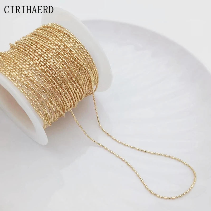 14K Plated Tassel Beaded Chain DIY Jewellery Making Supplies
