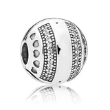 925 Sterling Silver Round Ball Clip Beads for Charms Bracelets