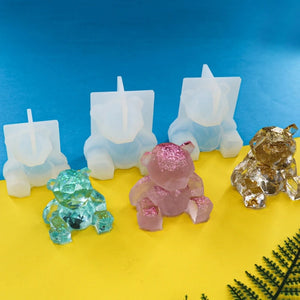 Little Bear Ornament Plaster Silicone Mold Epoxy Resin Casting DIY Crafts