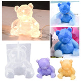 Little Bear Ornament Plaster Silicone Mold Epoxy Resin Casting DIY Crafts