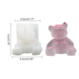 Little Bear Ornament Plaster Silicone Mold Epoxy Resin Casting DIY Crafts