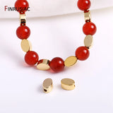 Spacer Heart Oval Striped Cut Flower Beads for DIY Jewelry Making