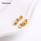 Spacer Heart Oval Striped Cut Flower Beads for DIY Jewelry Making