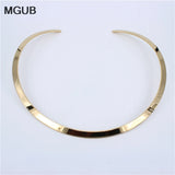 3-Color Smooth Collar Necklace Women Jewelry HL306