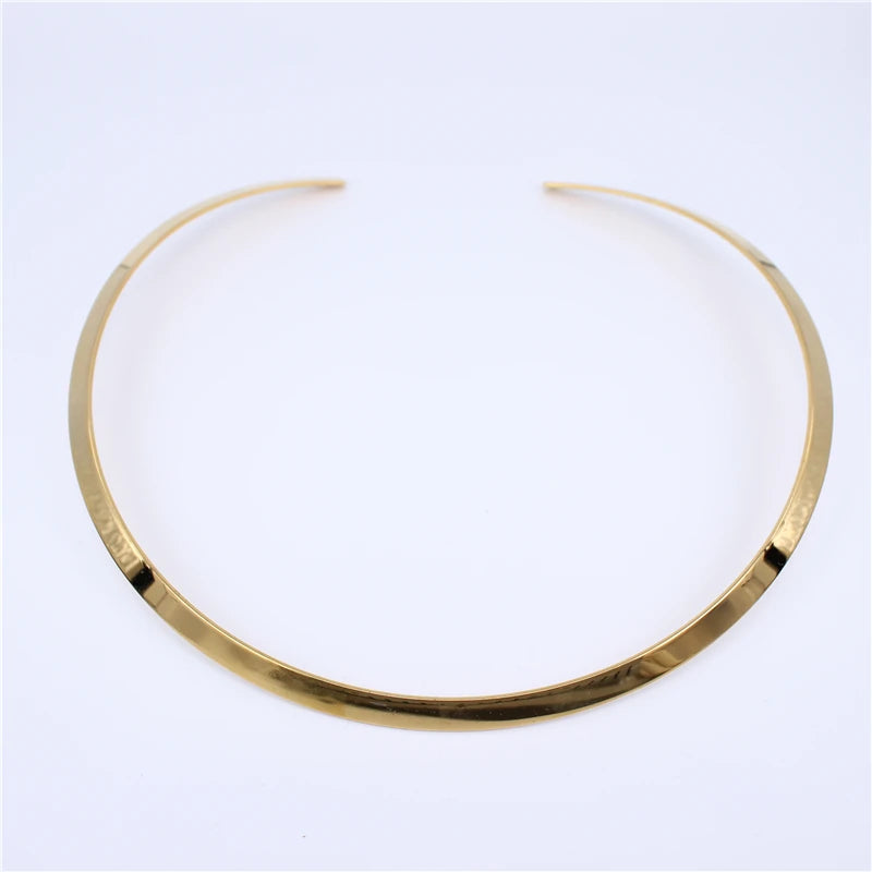 3-Color Smooth Collar Necklace Women Jewelry HL306