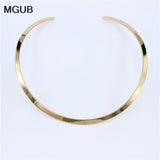 3-Color Smooth Collar Necklace Women Jewelry HL306