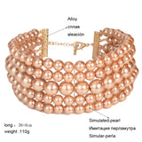 Pearl Choker Necklace Autumn Jewelry Display Statement Choker Necklace for Women