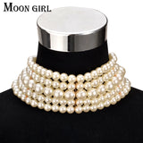 Pearl Choker Necklace Autumn Jewelry Display Statement Choker Necklace for Women