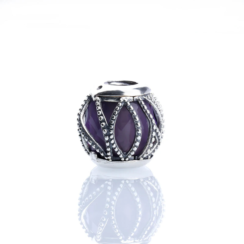3 Colors Sterling Silver Glazed Beads Hollow Glazed Large Hole Beads