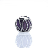 3 Colors Sterling Silver Glazed Beads Hollow Glazed Large Hole Beads