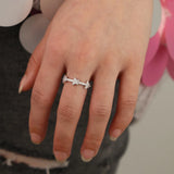 CZ Eternity Band Ring Size 6 7 8 Minimal Midi Knuckle Christmas