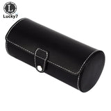 3-digit Watch Storage Box Cylindrical Jewelry Box PU Leather