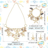 Mermaid Tail Necklace Bracelets Shell Earrings Set