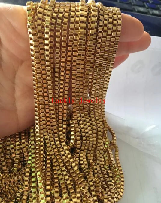 3m Stainless Steel 2.4MM Box-Link Chain Jewelry Finding DIY