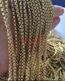 3m Stainless Steel 2.8mm Square Box Link Chain DIY Jewelry Finding